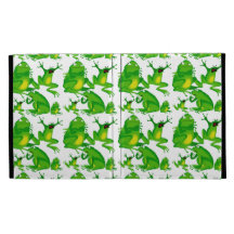 Funny Frog Emotions Angry Mad Curious Scared Frogs iPad Case