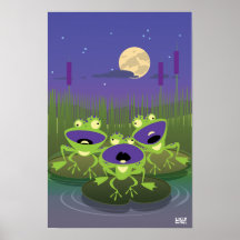 Funny Frogs Print