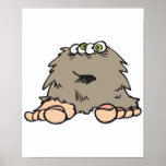 funny furry bigfoot monster print