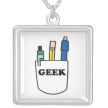 Funny GEEK Pocket Protector Necklaces