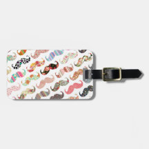 Funny Girly  Colourful Patterns Moustaches