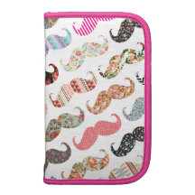 Funny Girly  Colourful Patterns Moustaches Planners