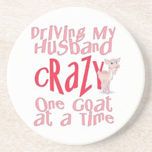 Funny Goat Cartoon (no Horns) Coaster