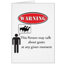 Funny Goat Warning Cards