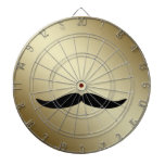 Funny Gold Black English Moustache Dartboard