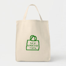 Funny grocery tote canvas bags