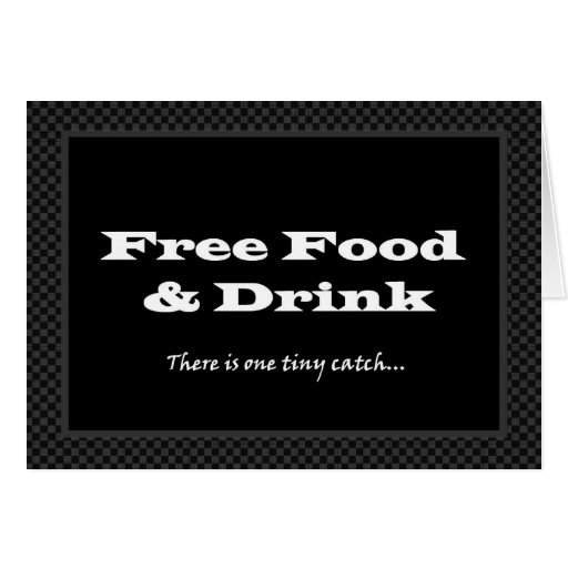 Funny Groomsman Wedding Invitation Free Food Cards