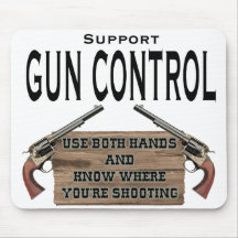 Funny Gun Control Mouse Pad #1