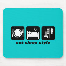 Funny hair stylist mouse pad