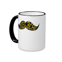 Funny Handlebar Mustache Moustache Stache Coffee Mugs