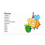 funny happy birthday bumble bee cartoon character business card template