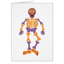 funny happy skeleton greeting cards