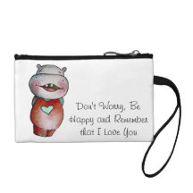 Funny  Hippo Wristlet