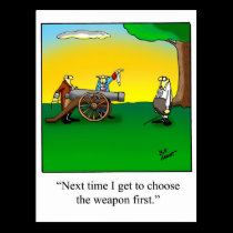 Funny History Cartoon Gift postcards