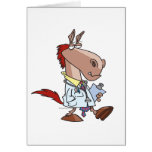 funny horse doc doctor cartoon greeting card