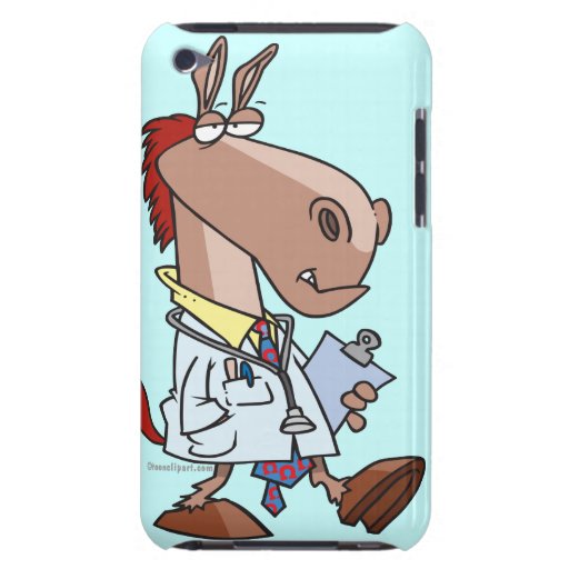 funny horse doc doctor cartoon iPod Case-Mate case
