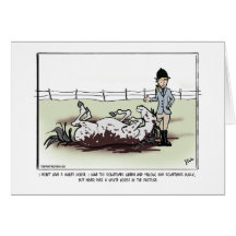 Funny Horse Greeting Card