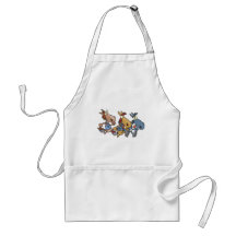 funny horse racing cartoon apron