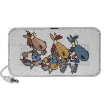funny horse racing cartoon iPhone speakers