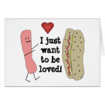 Funny Hotdog Cartoon Card