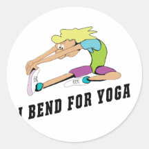 Funny I Bend For Yoga Women Sticker