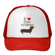 Funny I Love Tiny Wiener Dachshund Hat