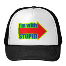 Funny I'm With Stupid T-shirts Gifts Mesh Hat