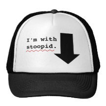 Funny Insults Im With Stupid Person Spell Check Mesh Hat