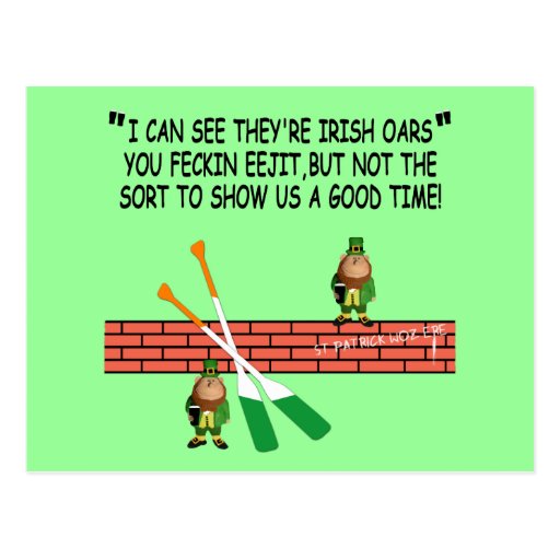 Funny Irish leprechauns Post Card