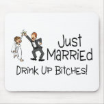 Funny Just Married Wedding Toast Mouse Pad