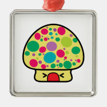 funny kawaii toadstool mushroom house ornament