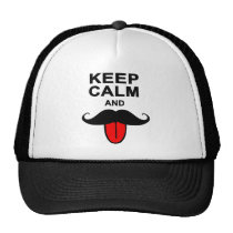 Funny Keep calm and moustache hats