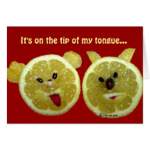 Funny Lemon Greeting Card