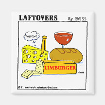 Funny Limburger Cheese Cartoon Fridge Magnet