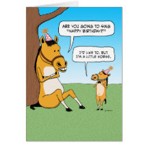 Funny Little Horse Birthday Card