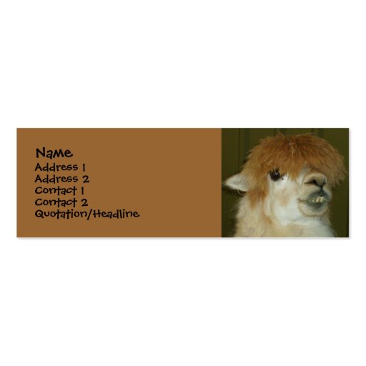 Funny Llama Business Card Template