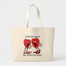 Funny love canvas bags