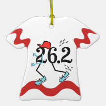 Funny Marathon Runner Christmas Tree Ornaments