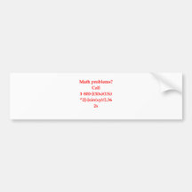 funny math joke bumper stickers