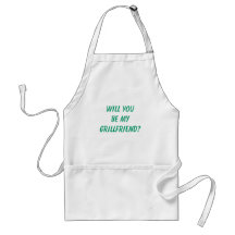 Funny Men's "WILL YOU BE MY GRILLFRIEND?" Aprons