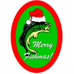 funny Merry Fishmas Christmas Acrylic Cut Out