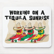 Funny Mexican Tequila Sunrise Mousepads