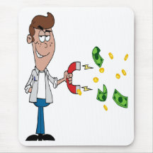 funny money magnet cartoon mouse pad