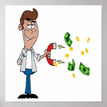 funny money magnet cartoon poster