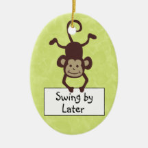 Funny Monkey Door Hanger Christmas Ornaments