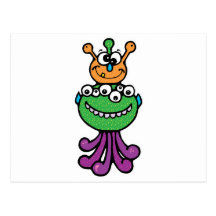 funny monster post card