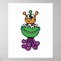 funny monster posters