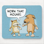Funny mousepad: Cartoon Cat and Dog