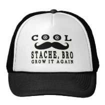 Funny Moustache Cool Stache Bro hats