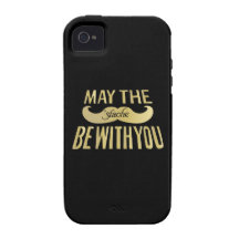 Funny Moustache - May the Stache be with you Vibe iPhone 4 Case